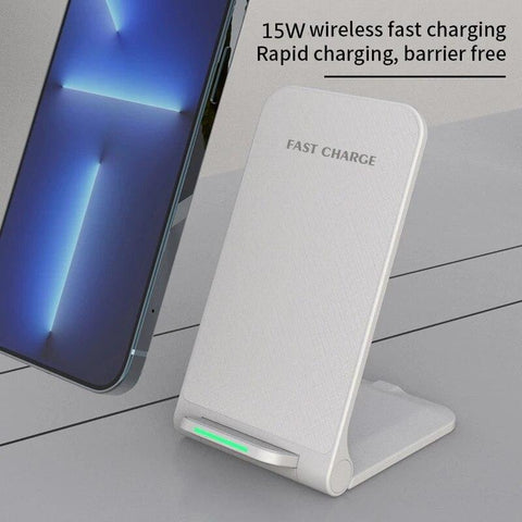 15W Wireless Charger Stand Pad for iPhone 14 13 12 11 Pro Max X Samsung Xiaomi Qi-PA01045-Veeddydropshipping