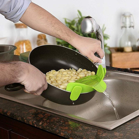 Clip-on Pan Pot Strainer Anti-spill Pasta Pot Strainer-HA01334-Veeddydropshipping
