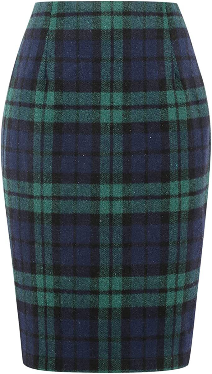 Slim Plaid Skirts for Women High Waist-WF00644-Veeddydropshipping
