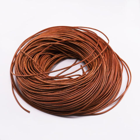 Genuine Cow Leather Round Thong Cord DIY Bracelet Findings Rope -JW01612-Veeddydropshipping