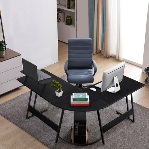 L-Shaped Computer Desk Modern Corner-HA01597-Veeddydropshipping