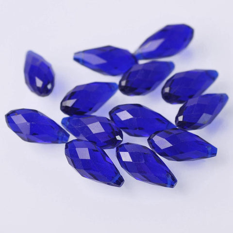 Faceted Crystal Glass Pendant Drops Loose Beads for Making DIY-JW01516-Veeddydropshipping