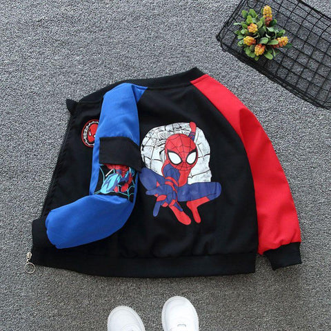 Spiderman Cardigan Jackets Girls Boys 2023 Spring Autumn Long Sleeve-TB01190-Veeddydropshipping
