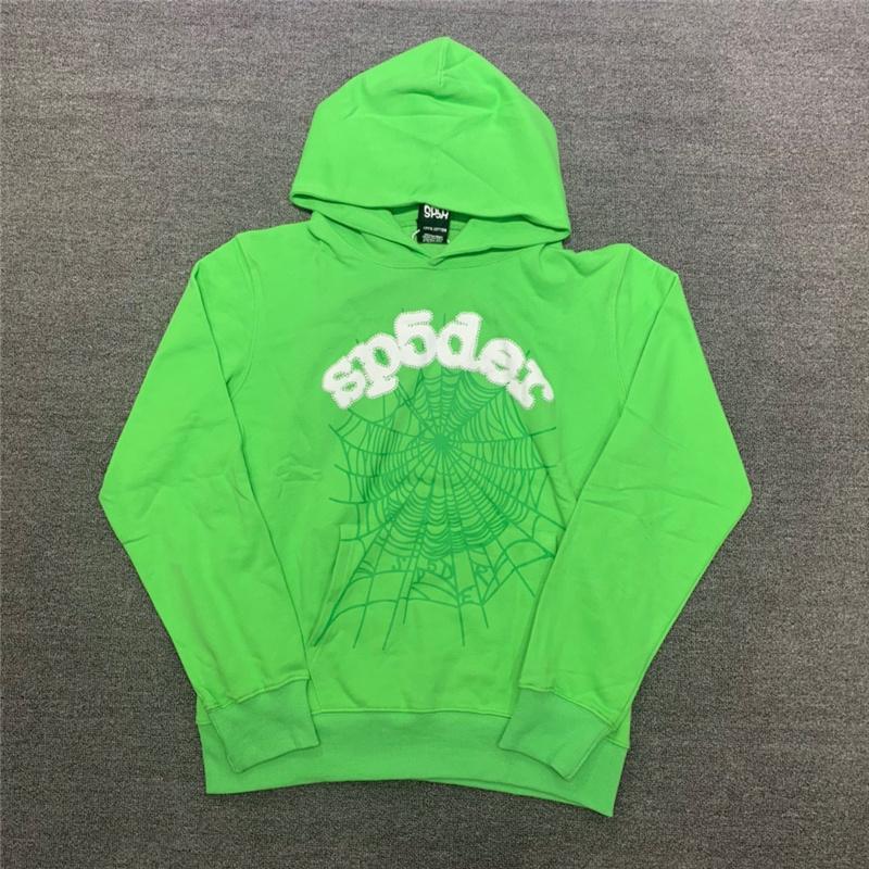 Men Women Foam Printing Spider Web Hooded Young Thug Pullover-Veeddydropshipping