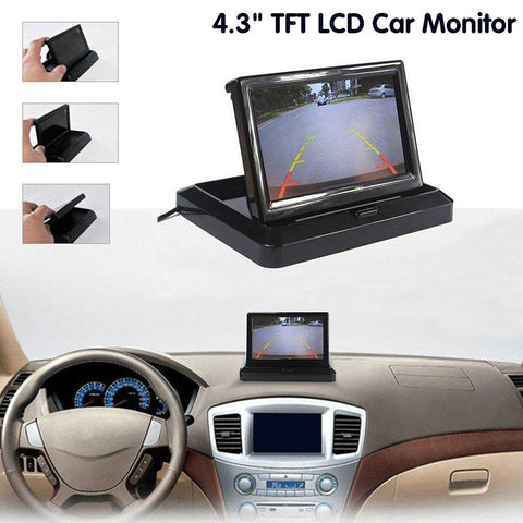 Foldable Rearview Reverse Parking Monitor 2-channel Video Input HD Car-AM00671-Veeddydropshipping