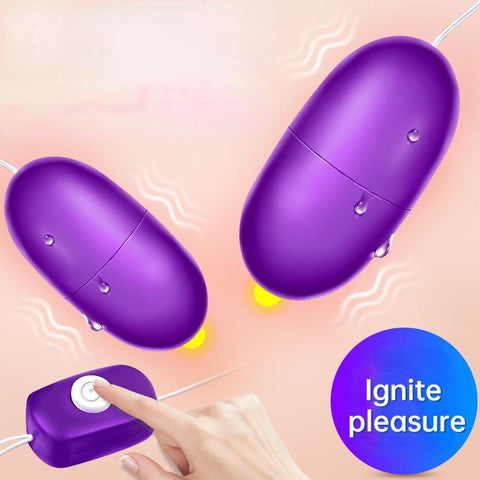USB double jump egg vibrator fun toy female mute strong vibration jump egg -BH01239-Veeddydropshipping