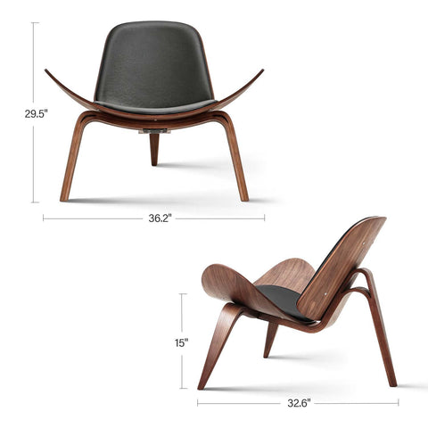 Replica Shell Chair Modern Tripod Lounge Chair-HA01688-Veeddydropshipping