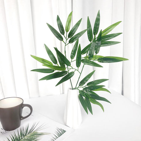 Artificial Bamboo Leaf Fake Branches Green Plants-HA00713-Veeddydropshipping