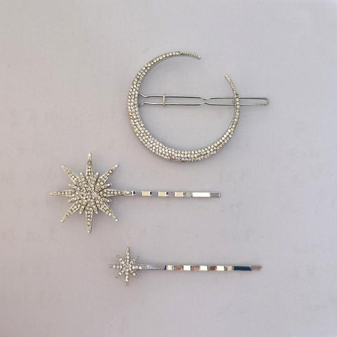 Ancient  Star Rhinestone Hairpin Vintage Women  -JW00502-Veeddydropshipping