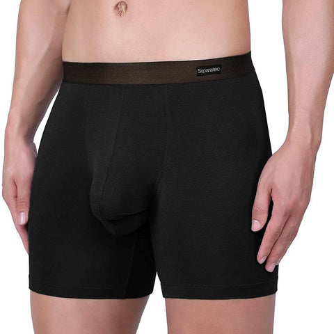 Bamboo Rayon Separate Pouch Underwear Long Leg Boxer-MF01650-Veeddydropshipping