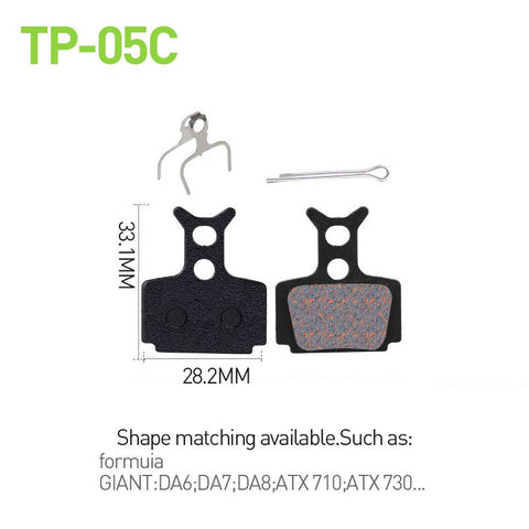 2 Pairs (4 pcs) MTB Bicycle Hydraulic Disc Brake Pads Semi-Metallic-AM00168-Veeddydropshipping