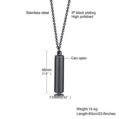 Necklace ,Cross Engraved,Cremation Urn Pendant-JW01231-Veeddydropshipping