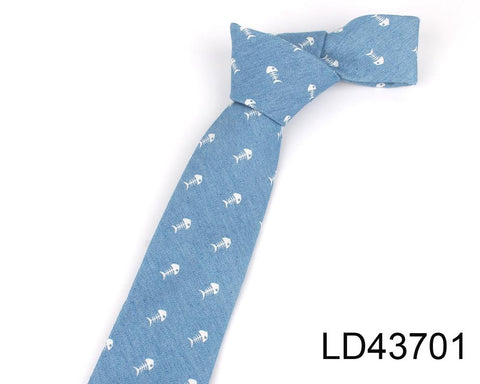 Denim Suits Slim Neck Ties-WF01137-Veeddydropshipping