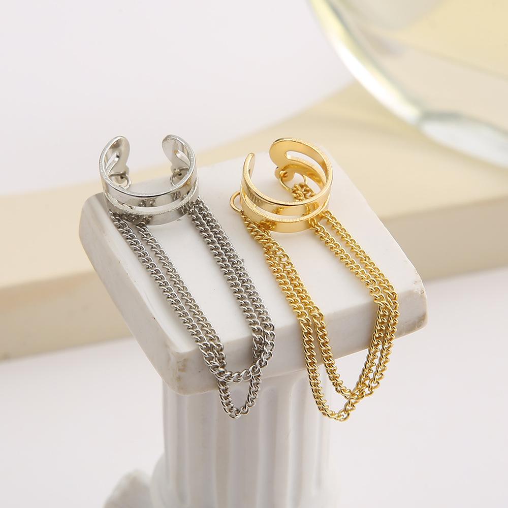 Long Tassel Ear Cuff No Piercing Hook Clip Earrings for Women Simple -JW01433-Veeddydropshipping