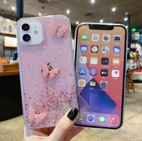 Glitter Powder Shockproof Case For iPhone 11/12/12Pro/13/13 Pro/13 Pro Max Cover-PA00161-Veeddydropshipping