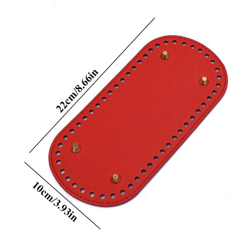 Bag PU leather Bag Base Handmade Bottom With Holes Diy-BS00768-Veeddydropshipping