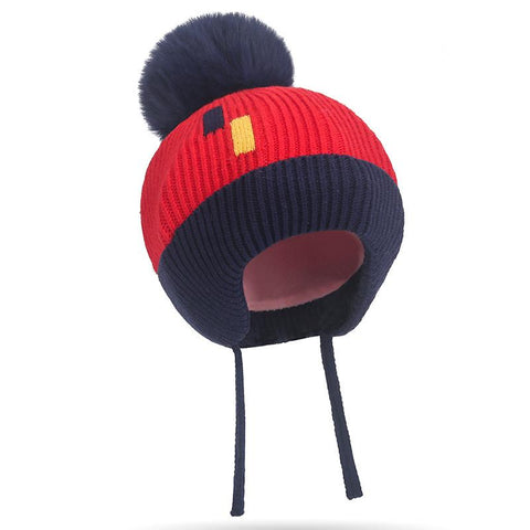 1-5Y Knitted Winter Baby Hat For Infant Boy Girl Woolen Hats With Ear Earflaps-TB00440-Veeddydropshipping