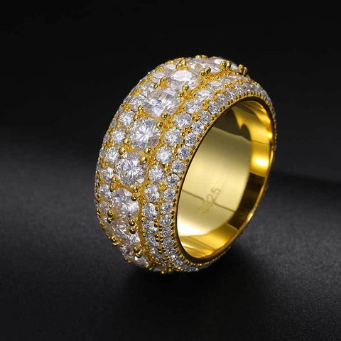 Moissanite Rings Setting Hip Hop Pave  S925 Sterling Silver Rings -JW00128-Veeddydropshipping