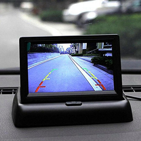 Foldable Rearview Reverse Parking Monitor 2-channel Video Input HD Car-AM00671-Veeddydropshipping