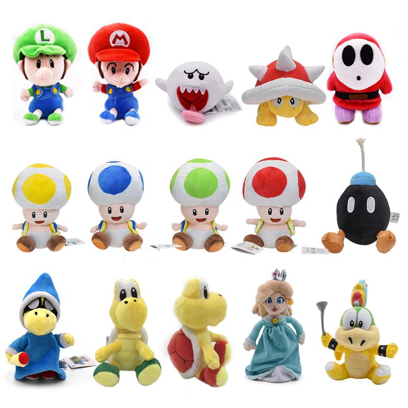 15 Styles Super Bros Plush Toy Cute Cartoon Princess Mushroom Bomb-TB01558-Veeddydropshipping