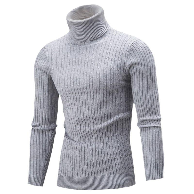 Autumn Winter Turtleneck Sweater Knitting Pullovers-MF00108-Veeddydropshipping