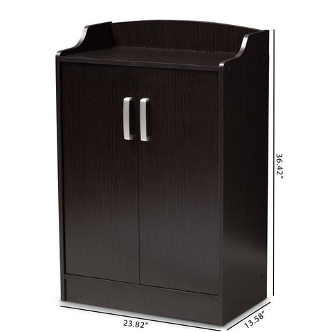 Modern Wenge Brown Shoe Cabinet-HA01570-Veeddydropshipping