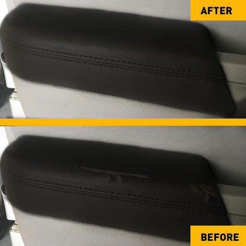 For Honda Pilot 2009-2015 Front Rear Door Armrest Leather Covers Black-AM00048-Veeddydropshipping
