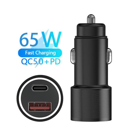 Nohon 65W Car Charger USB Type C Dual Port PD QC Fast Charging-PA01142-Veeddydropshipping