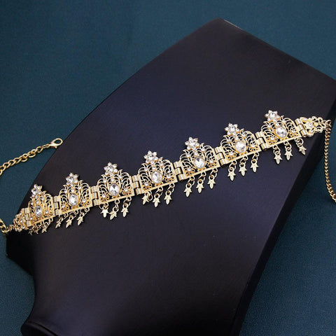 Algeria Tassels Chain Hairband Bride Crown Hair Chain  -JW00487-Veeddydropshipping
