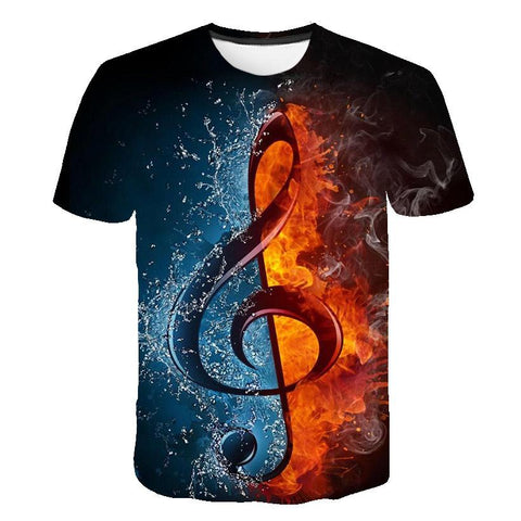 2023 Music Note Baby Boy Girl T Shirts Summer Kids Fashion Casual Tops-TB01139-Veeddydropshipping