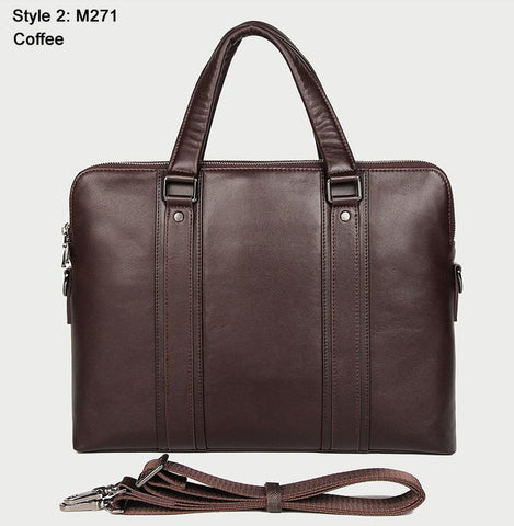 Men Leather Business Bag 15.6&quot; Laptop Bag 14 Male Office Bag-BS00431-Veeddydropshipping