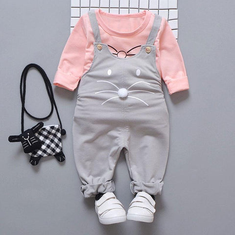 Spring newborn baby girls clothes sets fashion suit T-shirt + pants-TB00730-Veeddydropshipping