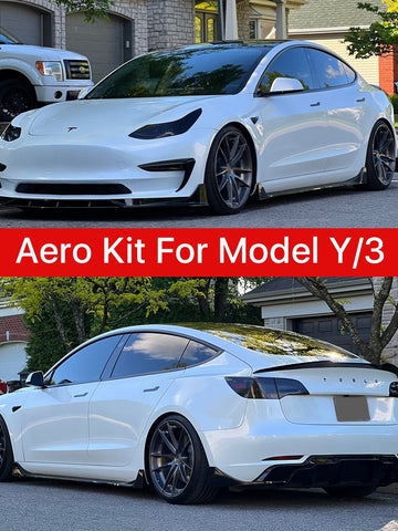 For Tesla Model Y 3 2016-2022 Body Kit Carbon Fiber Rear Diffuser Spoiler-AM00096-Veeddydropshipping