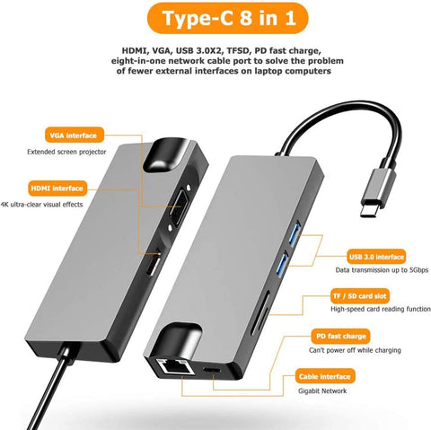 Station Hub  Adapter HDMI SD/TF Card Reader-CO00249-Veeddydropshipping