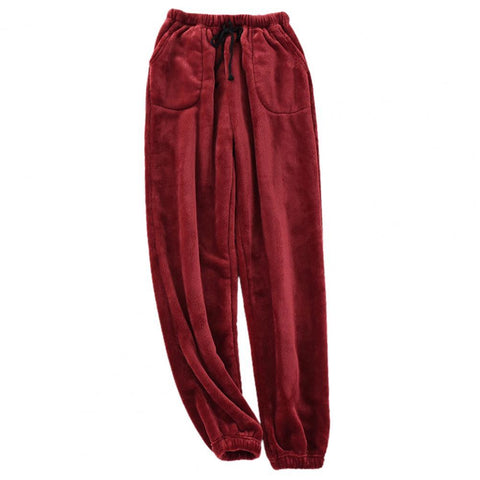 Ankle-banded Fleece Thicken Cold-proof Drawstring Pockets Men Trousers-MF01604-Veeddydropshipping