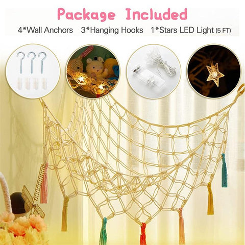 Animal Net Hammock Plush Toy Organizer Storage-HA01646-Veeddydropshipping