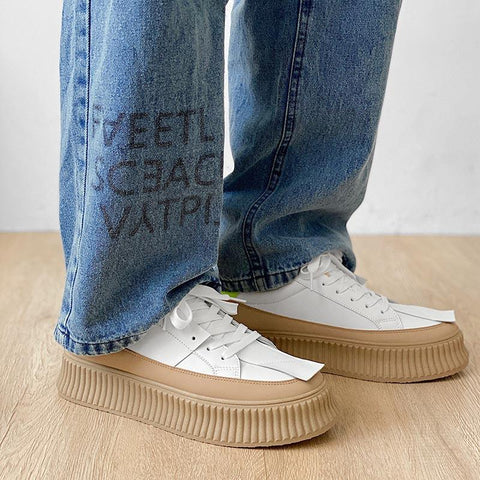 Men New Comfortable Lace Up Vulcanized Shoes-BS01421-Veeddydropshipping