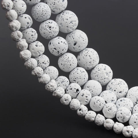 Natural Volcanic Lava Stone Beads Round for Jewelry Making DIY-JW01532-Veeddydropshipping