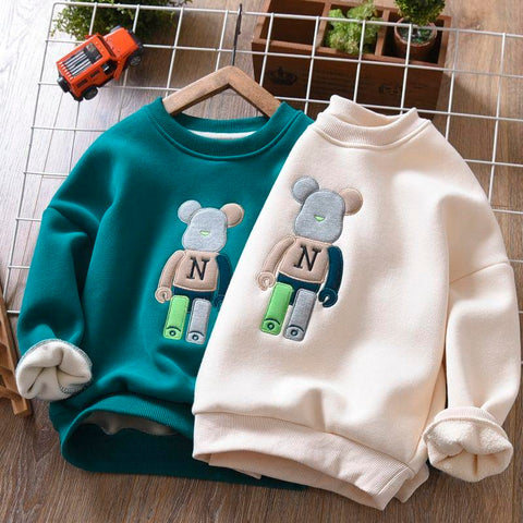 Kids Bear Sweatshirts Winter Childrens Bottomed Shirt-Veeddydropshipping