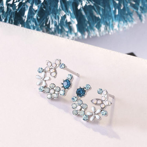 Korean Exquisite Flower Butterfly Earrings For Women Earring Girl-JW01449-Veeddydropshipping