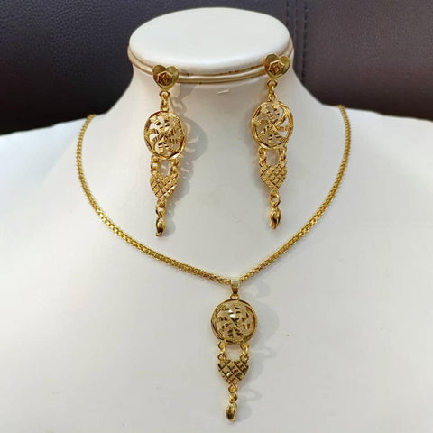 18K Gold Color  Jewelry Setsr Earrings and Necklace  -JW00301-Veeddydropshipping