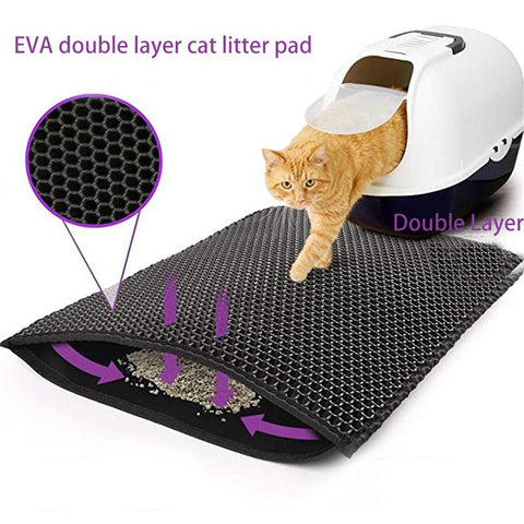 Waterproof Pet Cat Litter Mat Double Layer-HA01398-Veeddydropshipping