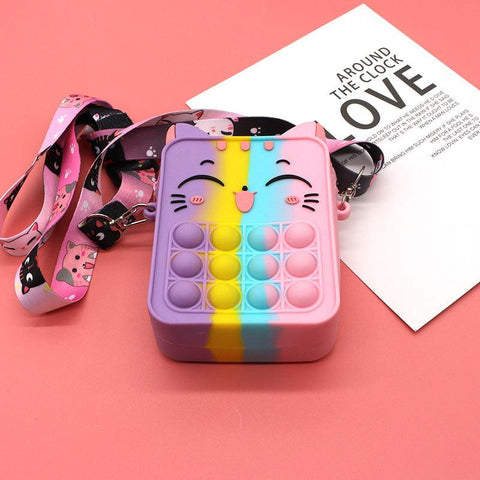 Bags Rainbow Coin Purse Wallet Ladies Bag Silica Simple Dimple-BS00623-Veeddydropshipping
