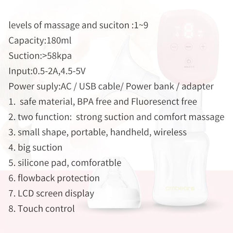 Cmbear All-in-on Intelligent LCD Display USB breast pump Baby Breastfeeding-TB00689-Veeddydropshipping