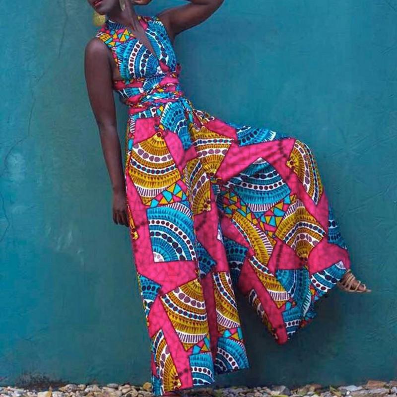 African Clothes Jumpsuit Multi-Wear Style-WF01510-Veeddydropshipping