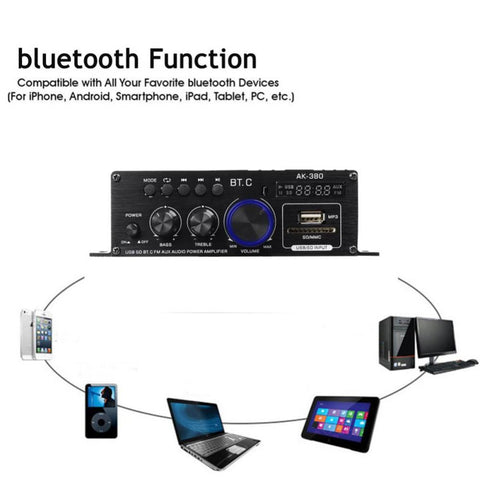 Amplifier Stereo Home Car BASS Audio Music Player-Veeddydropshipping