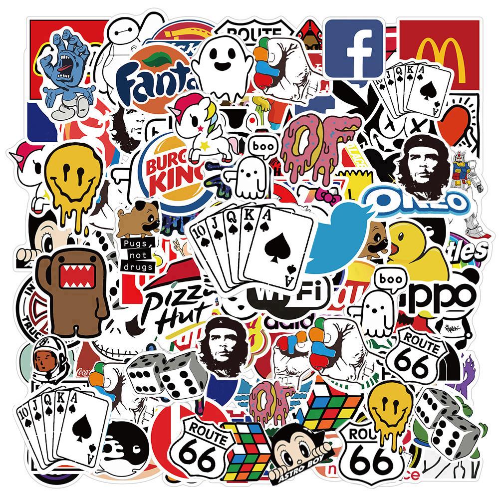 10/30/50/100PCS Cool Fashion Brand Logo Stickers Aesthetic Skateboard-TB01632-Veeddydropshipping