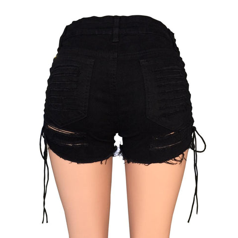 Women Sexy Denim Shorts Jeans-WF00634-Veeddydropshipping