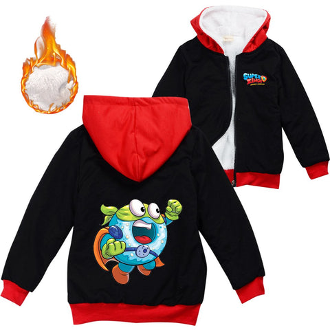Jacket For Boys Girls with Zipper Children Coat Thicken-MF01063-Veeddydropshipping