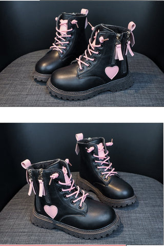 Girls Ankle Boots 2023 New Autumn and Winter Fashion Double Zip Beautiful-TB00130-Veeddydropshipping